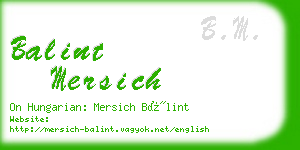 balint mersich business card